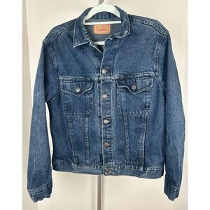 VINTAGE GAP Pioneer Jean Jacket Adult Size M Denim Trucker Rancher Medium Wash